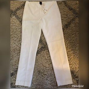 BLACK Saks Fifth Avenue white trousers